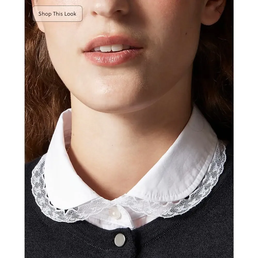 J. Crew Jules classic-fit shirt in cotton poplin White NWT size 6P